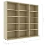 Oak plywood CD shelf 102x23x89.5 cm by vidaXL, CD and DVD storage - Ref: Foro24-801790, Price: 67,34 €, Discount: %