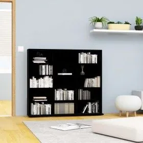 CD-Regal aus schwarzem Sperrholz 102x23x89,5 cm von vidaXL, CD- und DVD-Speicher - Ref: Foro24-801788, Preis: 73,21 €, Rabatt: %