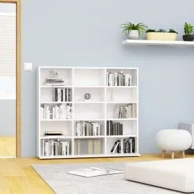 CD-Regal aus glänzend weißem Sperrholz, 102 x 23 x 89,5 cm von vidaXL, CD- und DVD-Speicher - Ref: Foro24-801793, Preis: 78,3...