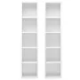 CD-Regal 2 Stk. Weiß glänzendes Sperrholz 21x16x93,5 cm von vidaXL, CD- und DVD-Speicher - Ref: Foro24-802702, Preis: 46,04 €...