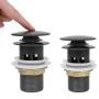 Push drain with overflow function gray 6.4x6.4x9.1cm by vidaXL, Faucets - Ref: Foro24-149058, Price: 13,35 €, Discount: %