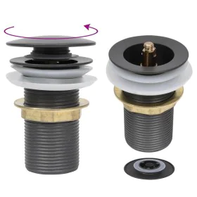 Druckablauf ohne Überlauffunktion grau 6,4x6,4x9,1cm von vidaXL, Wasserhähne - Ref: Foro24-149063, Preis: 14,52 €, Rabatt: %