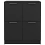 Aparadores 2 uds madera contrachapada negro 60x30x70 cm de vidaXL, Aparadores - Ref: Foro24-3115805, Precio: 123,57 €, Descue...