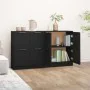 Aparadores 2 uds madera contrachapada negro 60x30x70 cm de vidaXL, Aparadores - Ref: Foro24-3115805, Precio: 123,57 €, Descue...