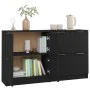 Aparadores 2 uds madera contrachapada negro 60x30x70 cm de vidaXL, Aparadores - Ref: Foro24-3115805, Precio: 123,57 €, Descue...