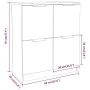 Aparadores 2 uds madera contrachapada negro 60x30x70 cm de vidaXL, Aparadores - Ref: Foro24-3115805, Precio: 123,57 €, Descue...