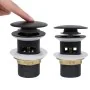 Schwarz Überlauf-Funktion Push-Abfluss 6,4x6,4x9,1 cm von vidaXL, Wasserhähne - Ref: Foro24-149056, Preis: 12,12 €, Rabatt: %