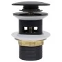 Desagüe de empuje función desbordamiento negro 6,4x6,4x9,1 cm de vidaXL, Grifos - Ref: Foro24-149056, Precio: 12,12 €, Descue...