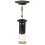 Desagüe de empuje función desbordamiento negro 6,4x6,4x9,1 cm de vidaXL, Grifos - Ref: Foro24-149056, Precio: 12,12 €, Descue...