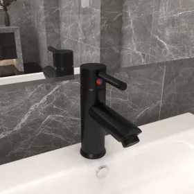 Black finish bathroom sink faucet 130x176 mm by vidaXL, Faucets - Ref: Foro24-149066, Price: 37,40 €, Discount: %