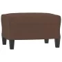 Reposapiés de cuero sintético marrón 60x50x41 cm de vidaXL, Otomanas - Ref: Foro24-349337, Precio: 53,63 €, Descuento: %