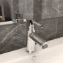 Grifo para lavabo de baño acabado cromado 130x176 mm de vidaXL, Grifos - Ref: Foro24-149065, Precio: 34,21 €, Descuento: %