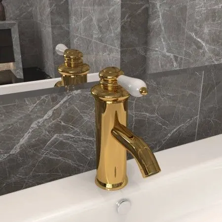 Grifo para lavabo de baño dorado 130x180 mm de vidaXL, Grifos - Ref: Foro24-149072, Precio: 37,93 €, Descuento: %
