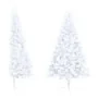 Medio árbol de Navidad con luces y bolas blanco 180 cm de vidaXL, Arboles de navidad - Ref: Foro24-3077656, Precio: 58,18 €, ...