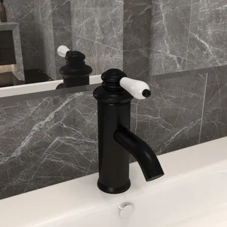 Grifo para lavabo de baño negro 130x180 mm de vidaXL, Grifos - Ref: Foro24-149071, Precio: 32,44 €, Descuento: %