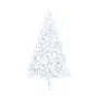 Medio árbol de Navidad con luces y bolas blanco 120 cm de vidaXL, Arboles de navidad - Ref: Foro24-3077657, Precio: 69,39 €, ...