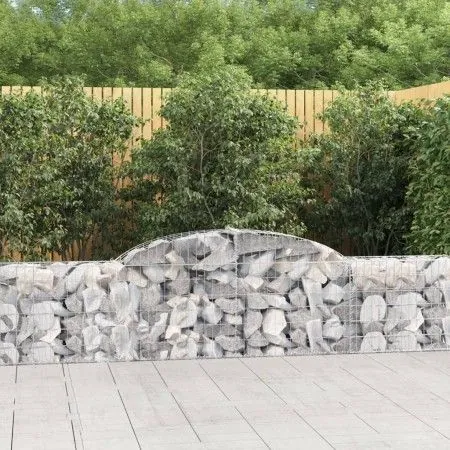 Cestas de gaviones 15 uds forma de arco hierro 300x30x60/80 cm de vidaXL, Maceteros y jardineras - Ref: Foro24-3146497, Preci...