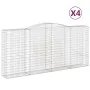 Cestas de gaviones 4 uds forma de arco hierro 400x50x180/200 cm de vidaXL, Maceteros y jardineras - Ref: Foro24-3147050, Prec...