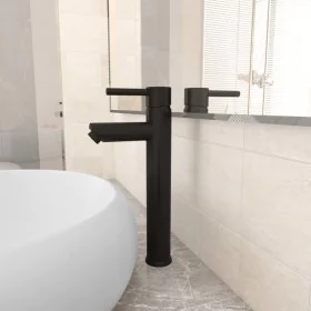Schwarze Badezimmer-Mischbatterie 12x30 cm von vidaXL, Wasserhähne - Ref: Foro24-149088, Preis: 38,54 €, Rabatt: %