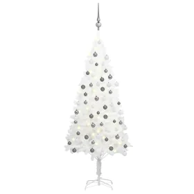 Árbol de Navidad preiluminado con luces y bolas blanco 120 cm de vidaXL, Arboles de navidad - Ref: Foro24-3077718, Precio: 77...