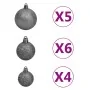 Guirnalda de Navidad con LEDs y juego de bolas PVC verde 10 m de vidaXL, Luces de Navidad - Ref: Foro24-3077920, Precio: 73,8...
