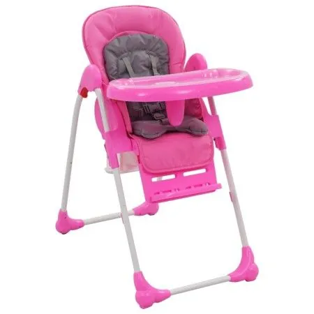Rosa und grauer Babyhochstuhl von vidaXL, Stühle und Hochstühle für Kinder - Ref: Foro24-10186, Preis: 105,57 €, Rabatt: %