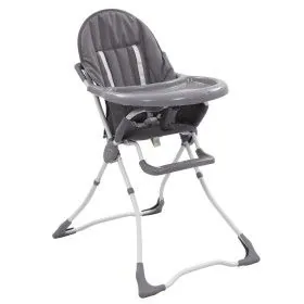 Trona de bebé gris y blanco de vidaXL, Sillas y tronas para niños - Ref: Foro24-10185, Precio: 65,53 €, Descuento: %