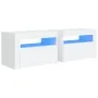 Nightstands with LED 2 units white 60x35x40 cm by vidaXL, Nightstands - Ref: Foro24-3080734, Price: 126,19 €, Discount: %