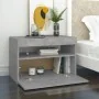 LED bedside tables 2 units plywood concrete 60x35x40 cm by vidaXL, Nightstands - Ref: Foro24-3082783, Price: 68,11 €, Discoun...