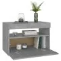 LED bedside tables 2 units plywood concrete 60x35x40 cm by vidaXL, Nightstands - Ref: Foro24-3082783, Price: 68,11 €, Discoun...