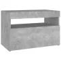 LED bedside tables 2 units plywood concrete 60x35x40 cm by vidaXL, Nightstands - Ref: Foro24-3082783, Price: 68,11 €, Discoun...
