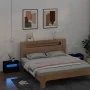 Mesitas de noche con luces LED 2 uds negro 60x35x40 cm de vidaXL, Mesitas de noche - Ref: Foro24-3080735, Precio: 130,00 €, D...