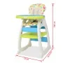 Trona convertible 3 en 1 con mesa azul y verde de vidaXL, Sillas y tronas para niños - Ref: Foro24-10142, Precio: 166,73 €, D...