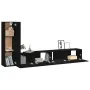 Set de muebles para TV 3 piezas madera contrachapada negro de vidaXL, Muebles TV - Ref: Foro24-3114319, Precio: 150,60 €, Des...