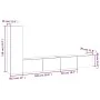 Set de muebles para TV 3 piezas madera contrachapada negro de vidaXL, Muebles TV - Ref: Foro24-3114319, Precio: 150,60 €, Des...