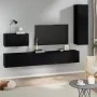 Set de muebles para TV 4 piezas madera contrachapada negro de vidaXL, Muebles TV - Ref: Foro24-3114327, Precio: 182,36 €, Des...