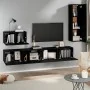 Set de muebles para TV 4 piezas madera contrachapada negro de vidaXL, Muebles TV - Ref: Foro24-3114327, Precio: 182,36 €, Des...