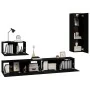 Set de muebles para TV 4 piezas madera contrachapada negro de vidaXL, Muebles TV - Ref: Foro24-3114327, Precio: 182,36 €, Des...