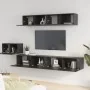 Set de muebles para TV 5 piezas madera contrachapada negro de vidaXL, Muebles TV - Ref: Foro24-3114431, Precio: 212,44 €, Des...