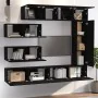Set de muebles para TV 7 piezas madera contrachapada negro de vidaXL, Muebles TV - Ref: Foro24-3114559, Precio: 324,76 €, Des...