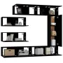 Set de muebles para TV 7 piezas madera contrachapada negro de vidaXL, Muebles TV - Ref: Foro24-3114559, Precio: 324,76 €, Des...