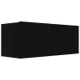 Set de muebles para TV 7 piezas madera contrachapada negro de vidaXL, Muebles TV - Ref: Foro24-3114559, Precio: 324,76 €, Des...