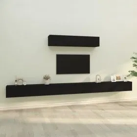 6-teiliges TV-Möbelset aus schwarzem Sperrholz von vidaXL, TV-Möbel - Ref: Foro24-3114607, Preis: 272,00 €, Rabatt: %