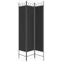 Biombo divisor de 3 paneles de tela negro 120x200 cm de vidaXL, Divisores de ambientes - Ref: Foro24-350149, Precio: 36,59 €,...