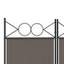 Biombo divisor de 4 paneles de tela gris antracita 160x200 cm de vidaXL, Divisores de ambientes - Ref: Foro24-350152, Precio:...
