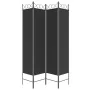 Biombo divisor de 4 paneles de tela negro 160x200 cm de vidaXL, Divisores de ambientes - Ref: Foro24-350153, Precio: 43,11 €,...