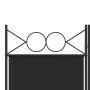 Biombo divisor de 4 paneles de tela negro 160x200 cm de vidaXL, Divisores de ambientes - Ref: Foro24-350153, Precio: 43,11 €,...