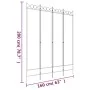 Biombo divisor de 4 paneles de tela negro 160x200 cm de vidaXL, Divisores de ambientes - Ref: Foro24-350153, Precio: 43,11 €,...