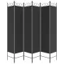 Biombo divisor de 6 paneles de tela negro 240x200 cm de vidaXL, Divisores de ambientes - Ref: Foro24-350161, Precio: 61,94 €,...