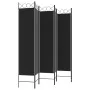 Biombo divisor de 6 paneles de tela negro 240x200 cm de vidaXL, Divisores de ambientes - Ref: Foro24-350161, Precio: 61,94 €,...